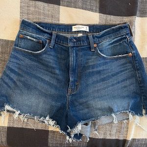 Abercrombie the cut off shorts- high rise